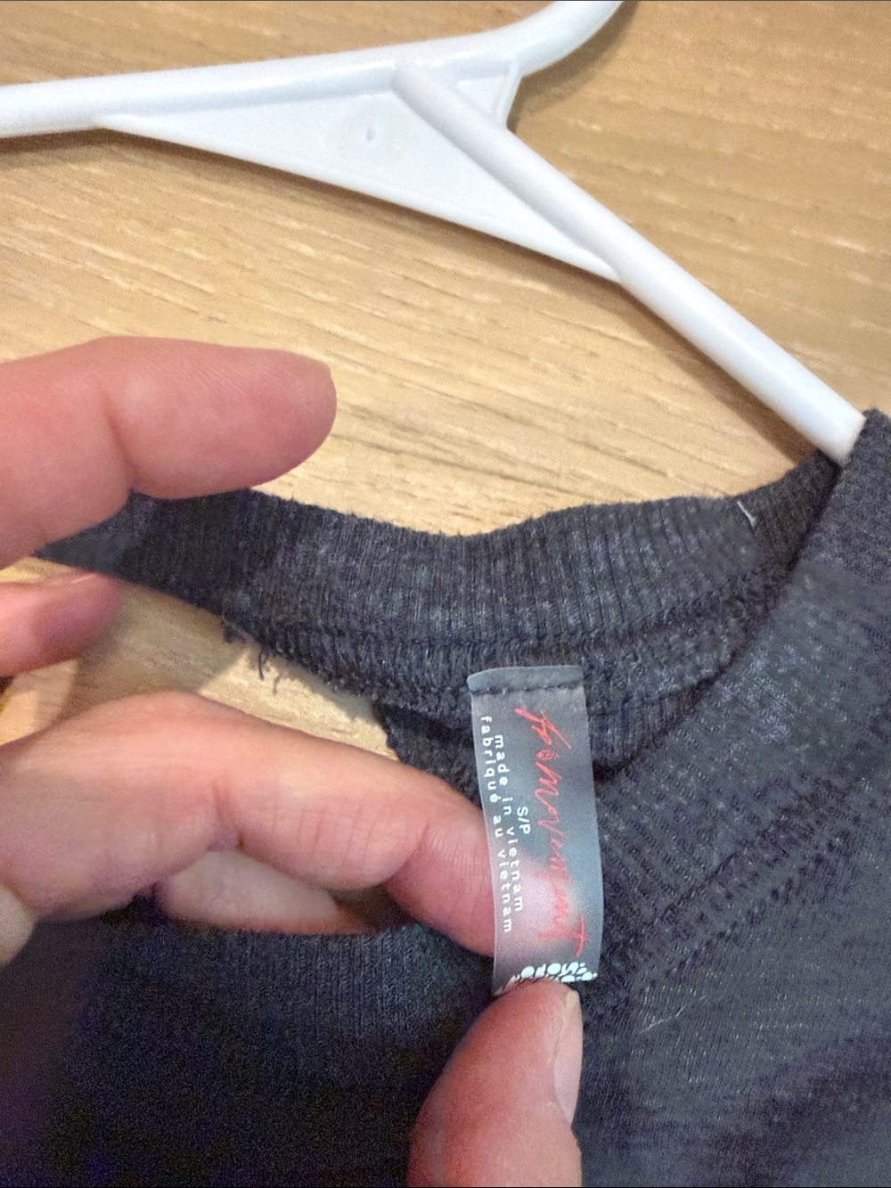 FP Movement by Free People Charcoal Cropped Crewneck Top - Picture 2 of 3